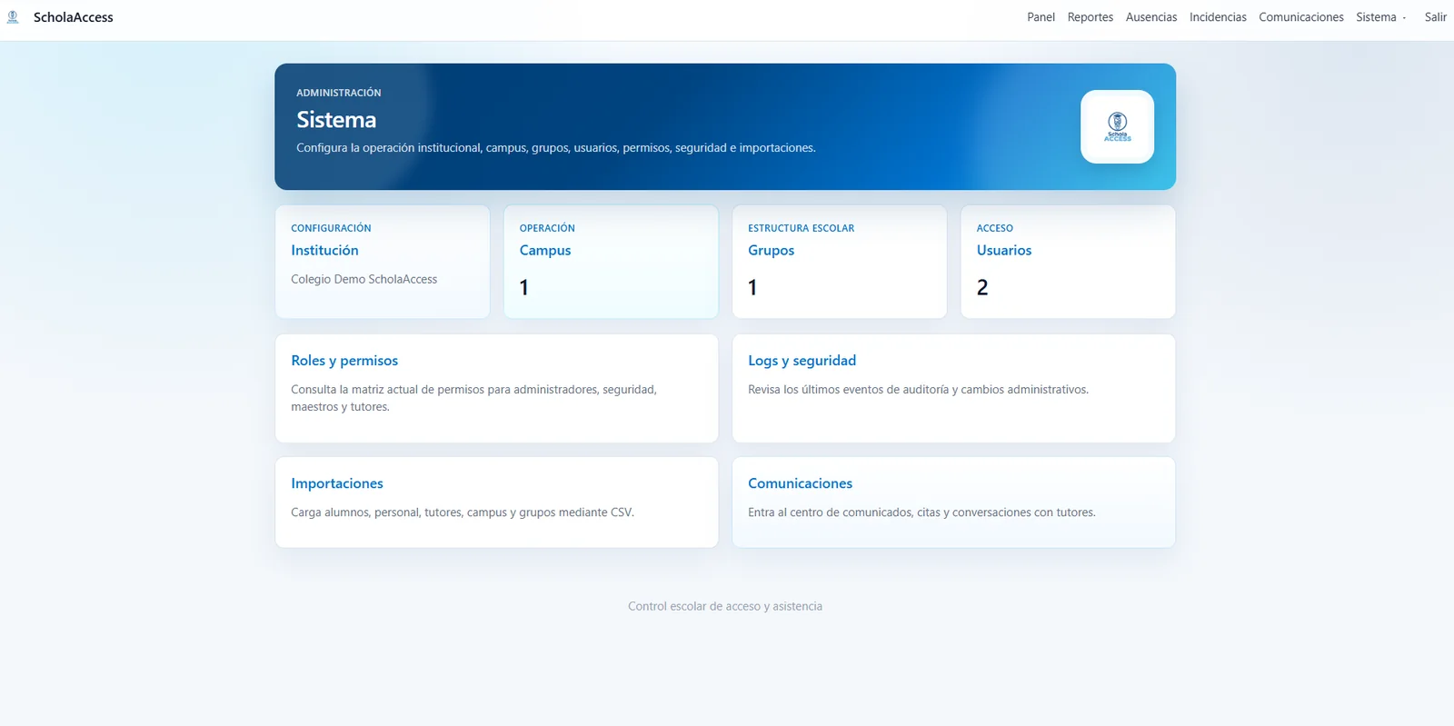 Sistema ScholaAccess